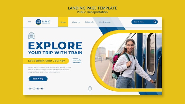 Public transport landing page