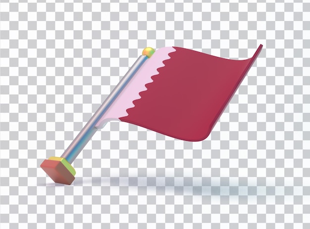 Free PSD qatar flag right side