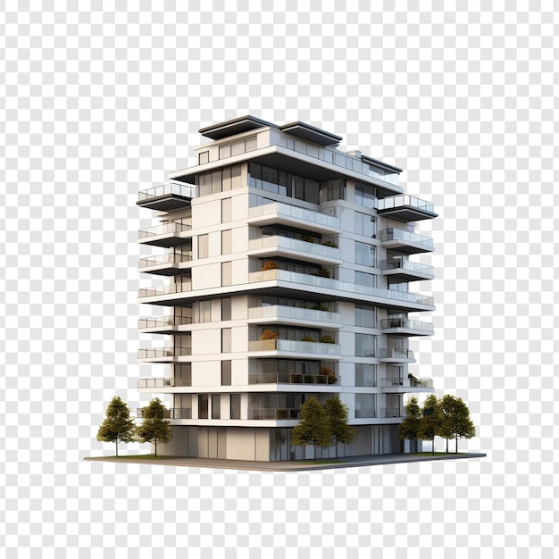 Quadruplex House isolated on transparent background