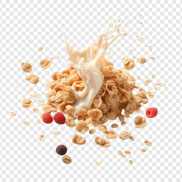 Quaker oats isolated on transparent background