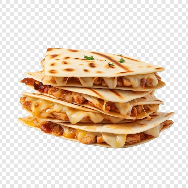 Free PSD quesadillas isolated on transparent background