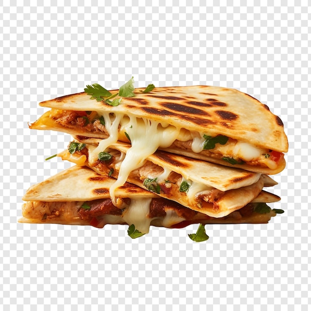 Free PSD quesadillas isolated on transparent background