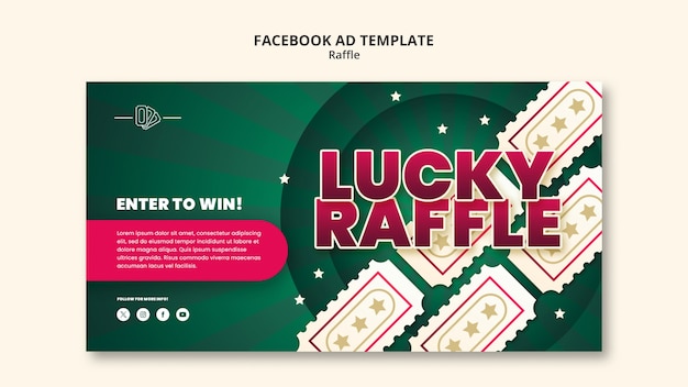 Free PSD raffle template design