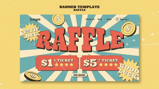 Free PSD raffle template design