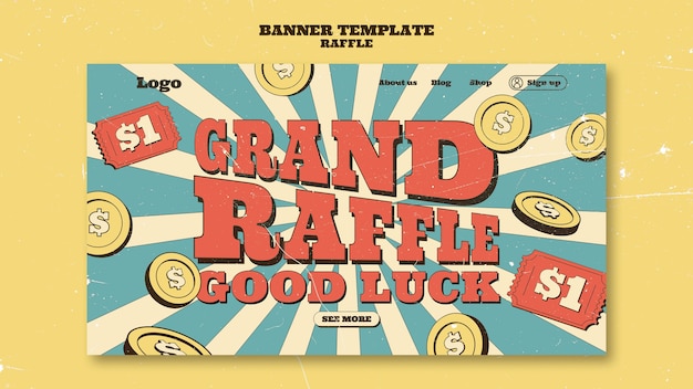 Free PSD raffle template design