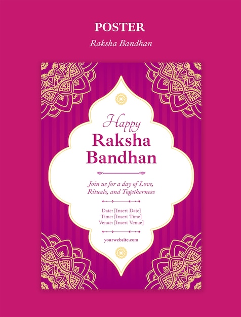 Free PSD raksha bandhan event celebration template