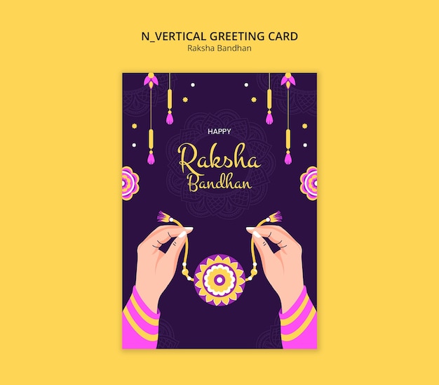 Free PSD raksha bandhan template design