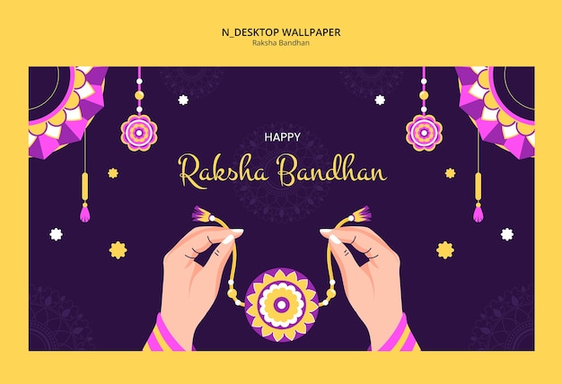 Free PSD raksha bandhan template design