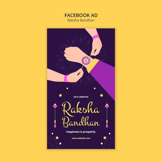 Free PSD raksha bandhan template design