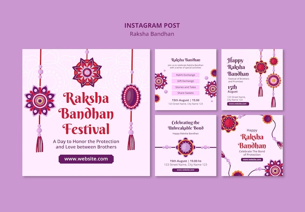 Free PSD raksha bandhan template design