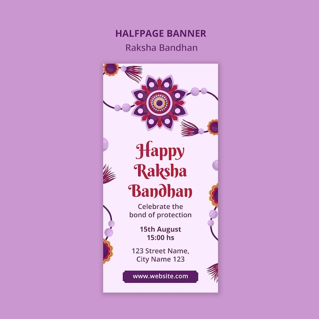 Free PSD raksha bandhan template design