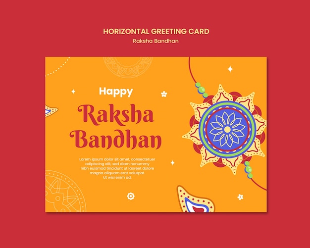 Free PSD raksha bandhan template design