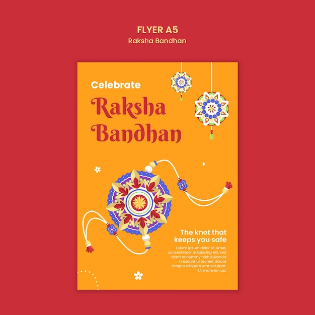 Free PSD raksha bandhan template design