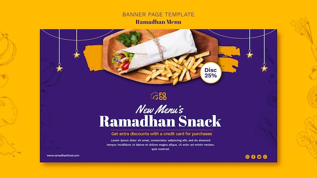 Ramadahn menu banner template