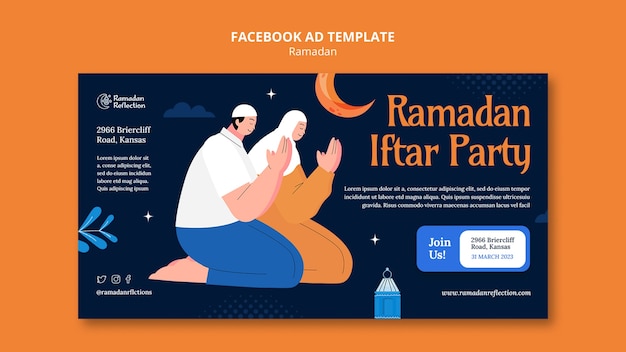 Free PSD ramadan celebration facebook template