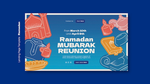 Ramadan celebration landing page template