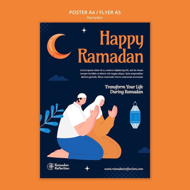 Ramadan celebration poster template