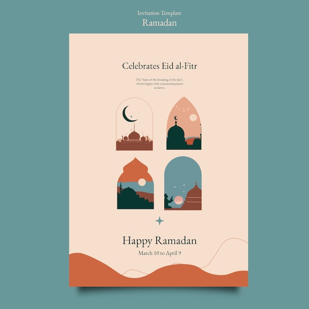 Free PSD ramadan celebration poster template