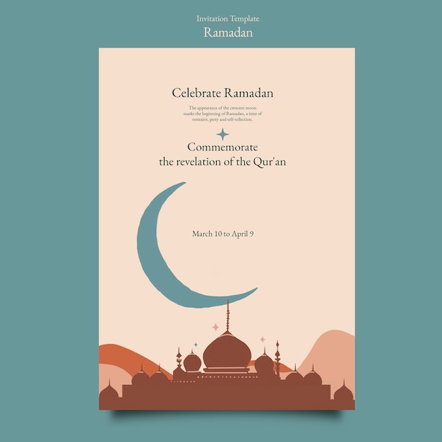 Free PSD ramadan celebration poster template