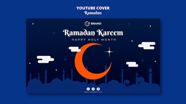 Free PSD ramadan celebration youtube cover template