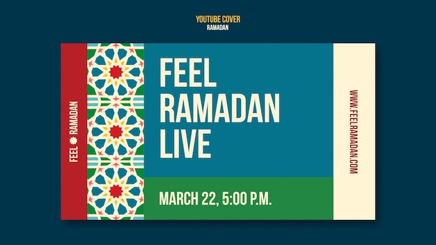 Ramadan celebration youtube cover template