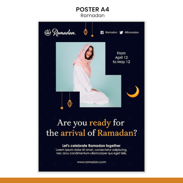 Free PSD ramadan event flyer template