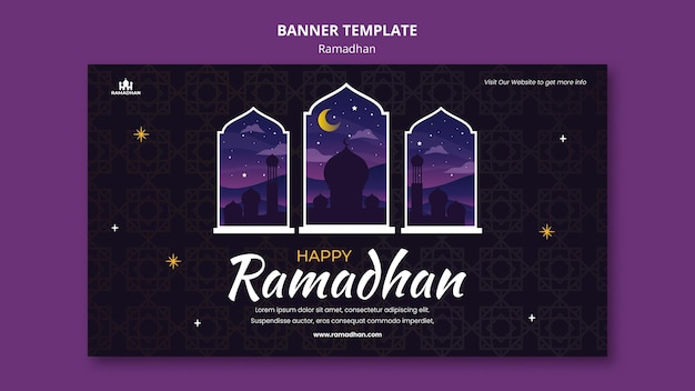 Ramadan horizontal banner template