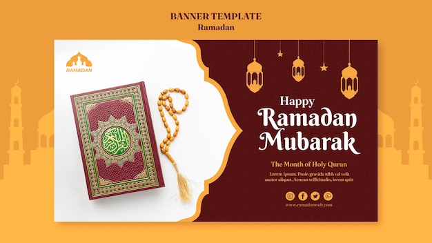 Free PSD ramadan kareem banner template