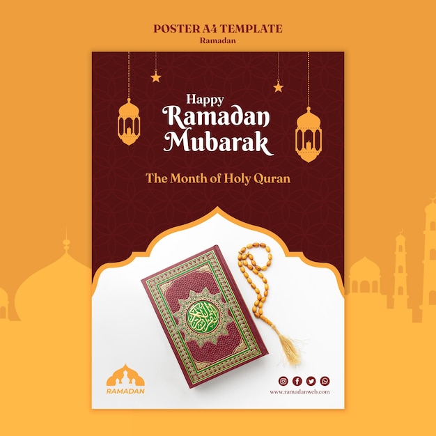 Free PSD ramadan kareem flyer template