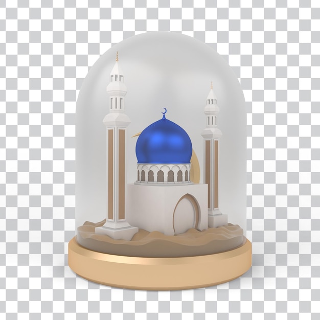 Free PSD ramadan mosque and minaret