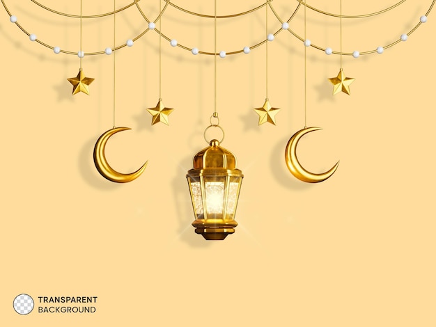 Ramadan Mubarak 3d social media post design template