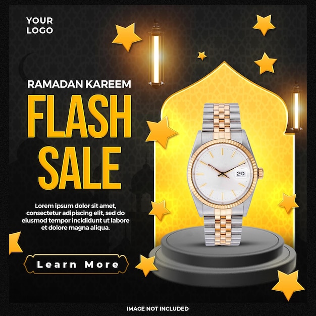 Free PSD ramadan sale social media and instagram post