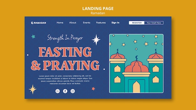 Free PSD ramadan template design