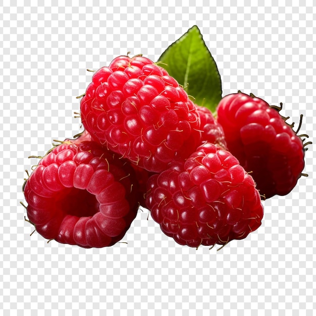 Free PSD raspberries isolated on transparent background