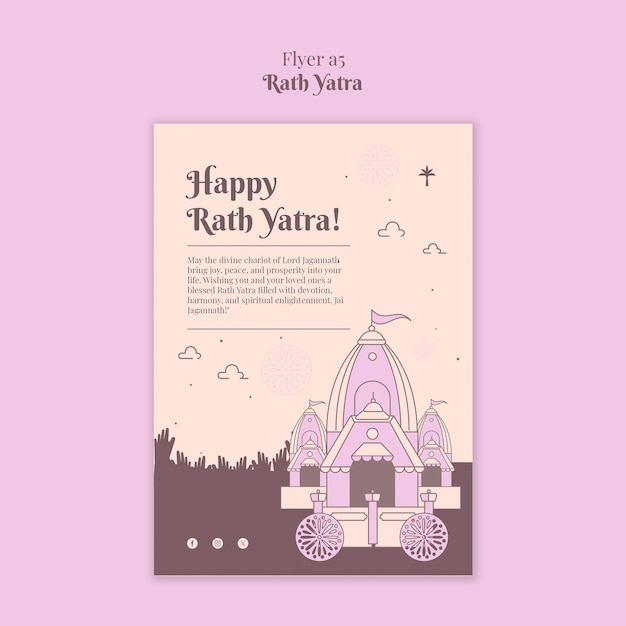 Free PSD rath yatra template design