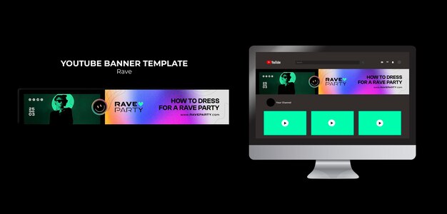 Rave party template  design