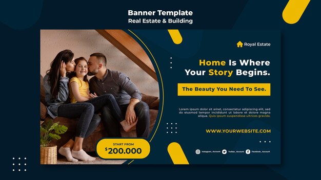 Real estate banner template