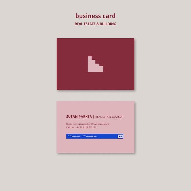 Free PSD real estate and building business card