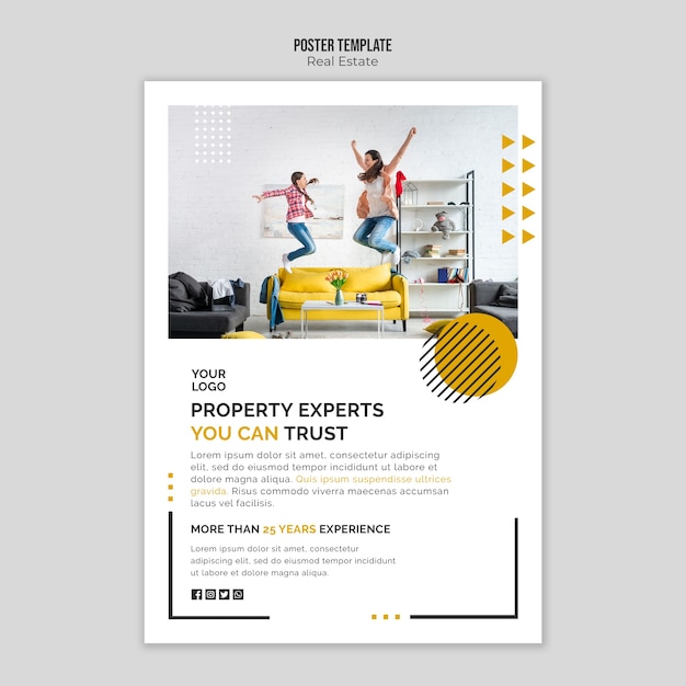 Real estate poster template theme