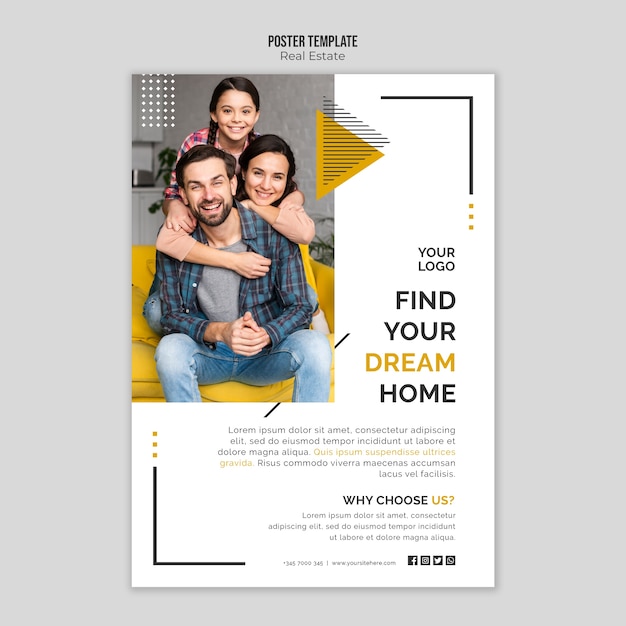 Free PSD real estate poster