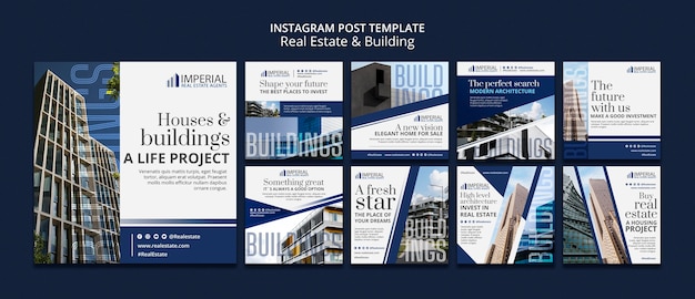 Free PSD real estate project  instagram posts