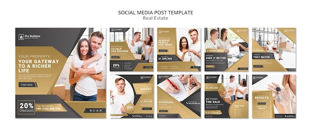 Free PSD real estate social media post