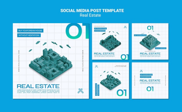 Free PSD real estate social media post