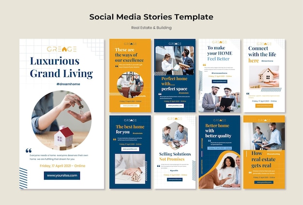 Real estate social media stories template