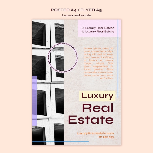 Free PSD real estate template design