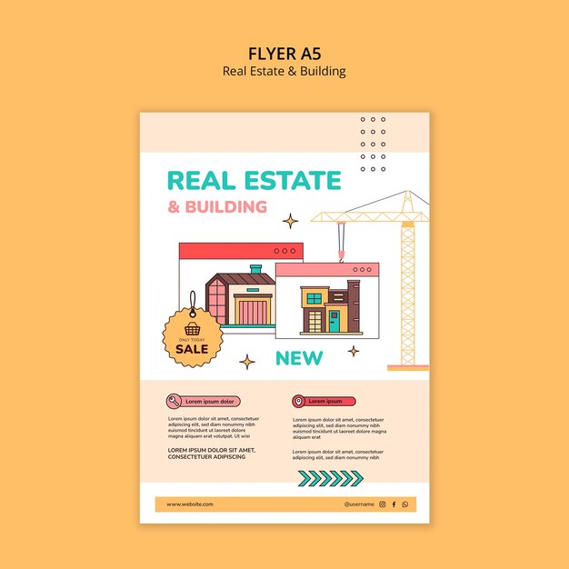 Free PSD real estate template design