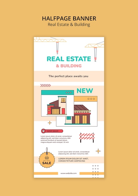 Free PSD real estate template design