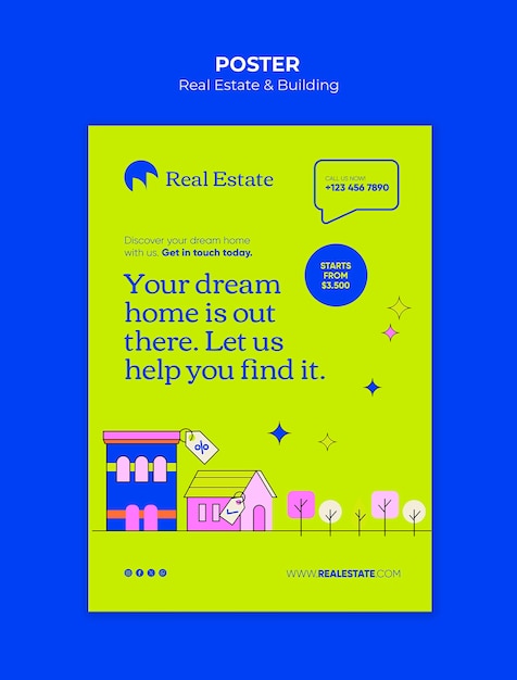 Free PSD real estate template design