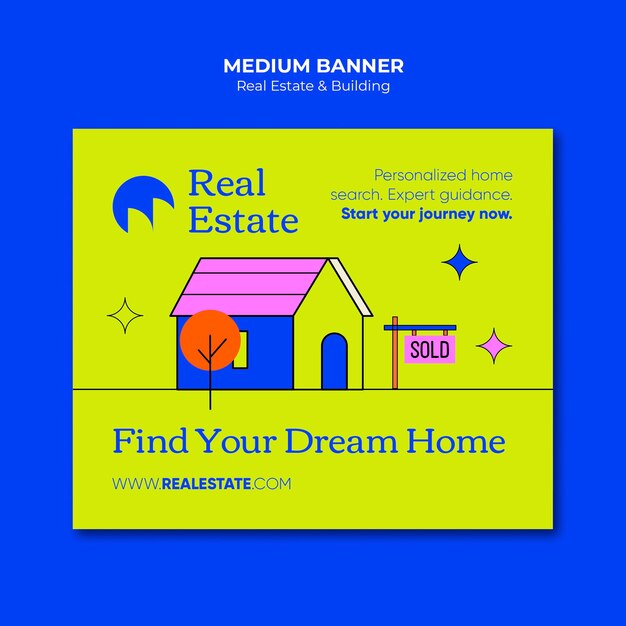 Free PSD real estate template design