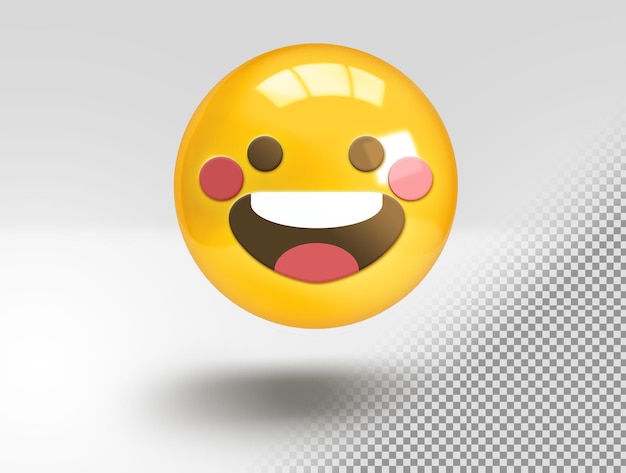 Free PSD realistic 3d happy emoji